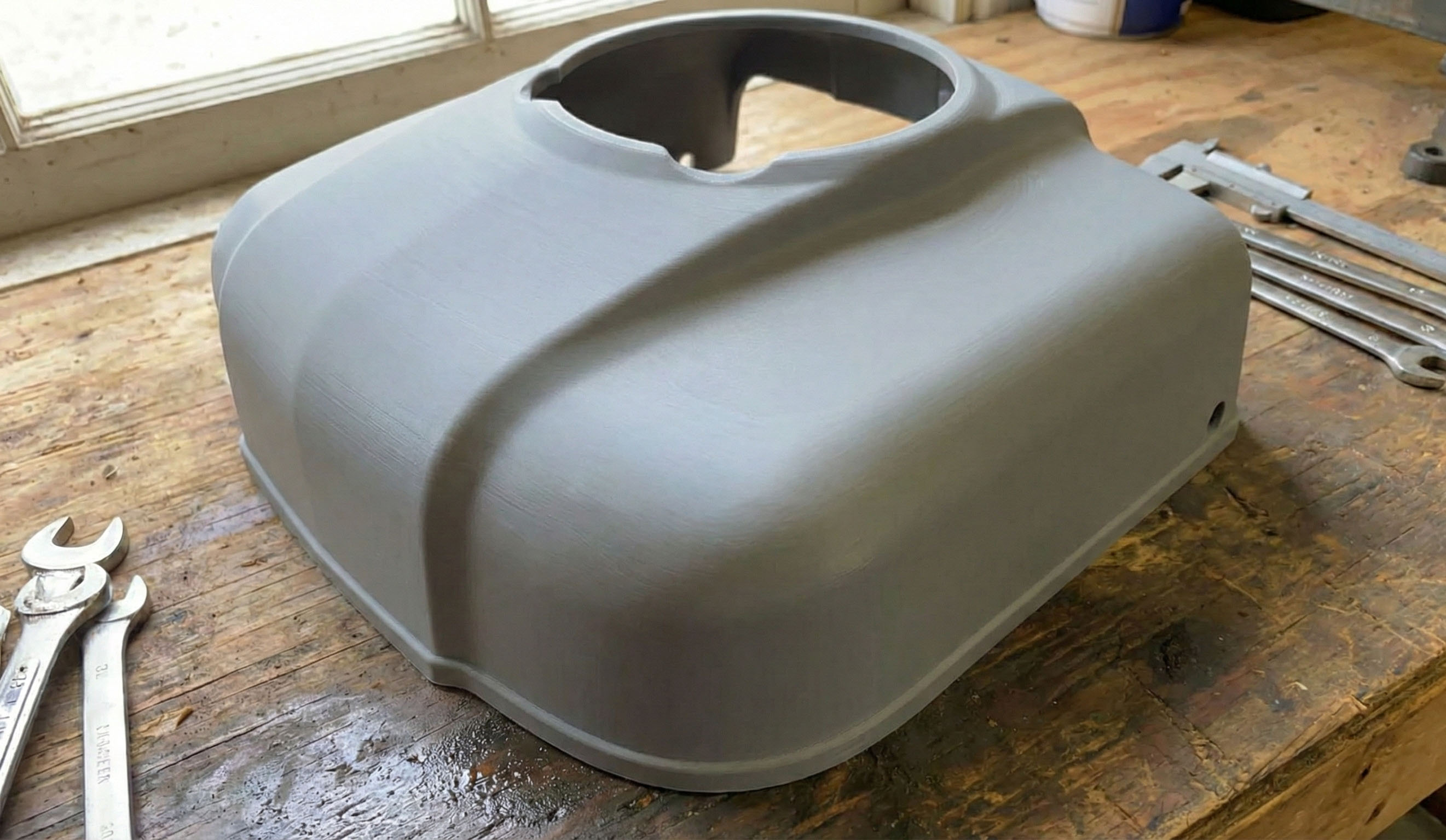 Pieza nueva fabricada por impresión 3D